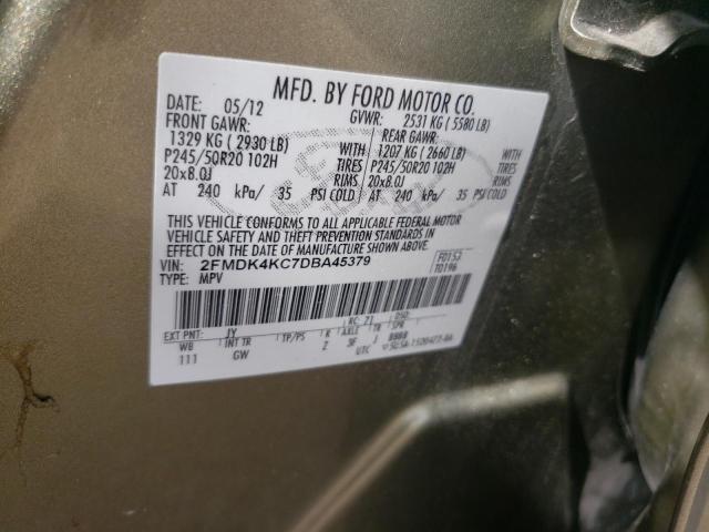 Photo 10 from auction – 2013 FORD EDGE LIMIT with VIN 2FMDK4KC7DBA45379