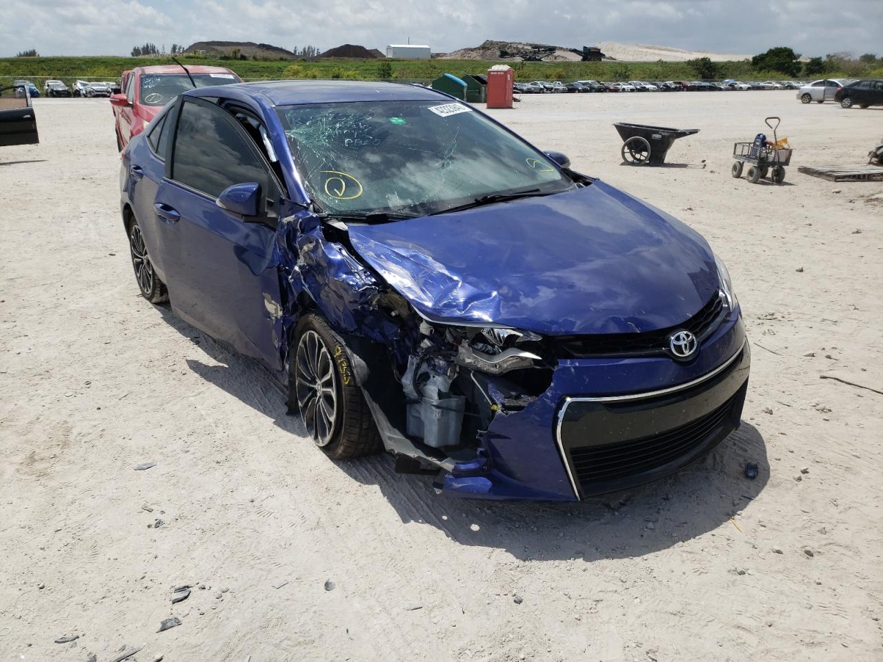 TOYOTA COROLLA L 2015 with VIN 5YFBURHE6FP349583 - Photo from auction
