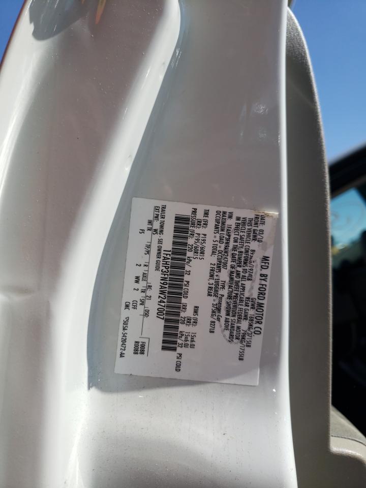 Photo 10 from auction – 2010 FORD FOCUS SE with VIN 1FAHP3FN9AW247007