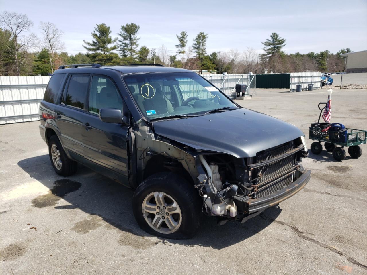 HONDA PILOT EX 2005 with VIN 2HKYF18405H510292 - Photo from auction