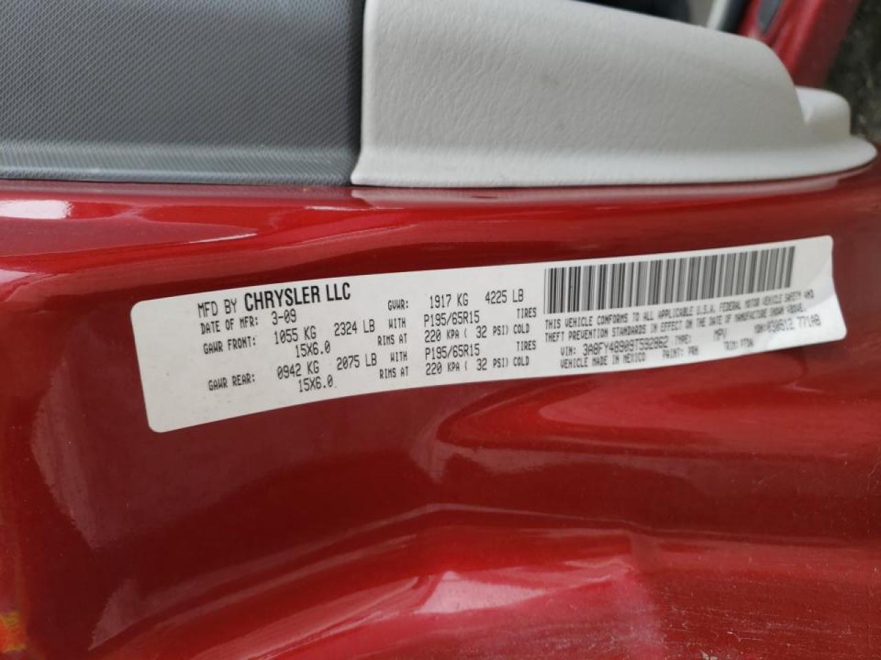 Photo 10 from auction – 2009 CHRYSLER PT CRUISER with VIN 3A8FY48909T592862
