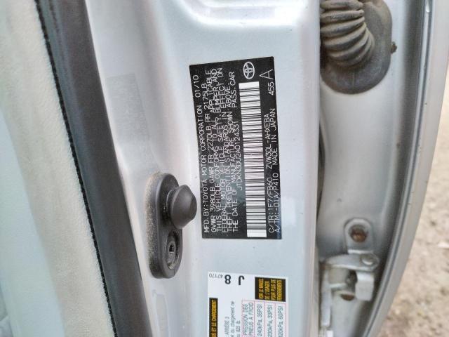 Photo 10 from auction – 2010 TOYOTA PRIUS with VIN JTDKN3DU2A0124331
