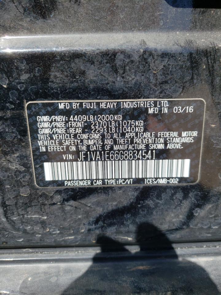 Photo 10 from auction – 2016 SUBARU WRX PREMIU with VIN JF1VA1E66G8834541