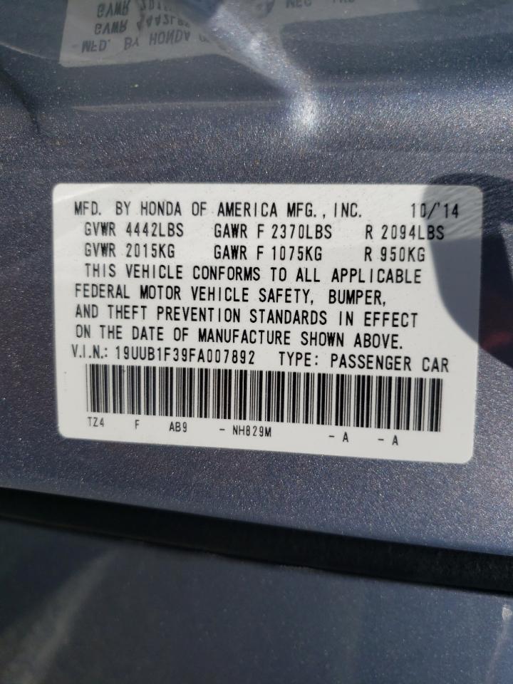Photo 10 from auction – 2015 ACURA TLX with VIN 19UUB1F39FA007892