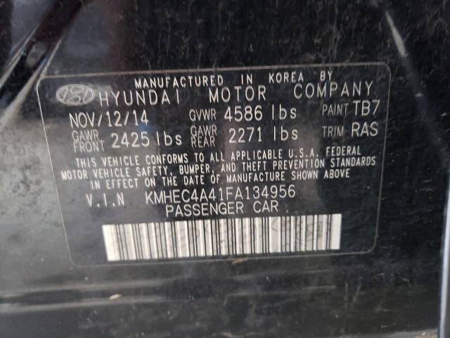 HYUNDAI SONATA HYB 2015 with VIN KMHEC4A41FA134956 - Photo from auction