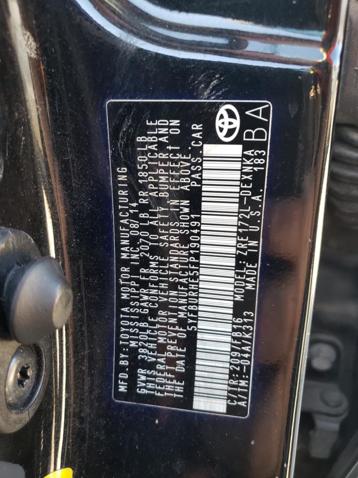 Photo 10 from auction – 2015 TOYOTA COROLLA L with VIN 5YFBURHE5FP190491
