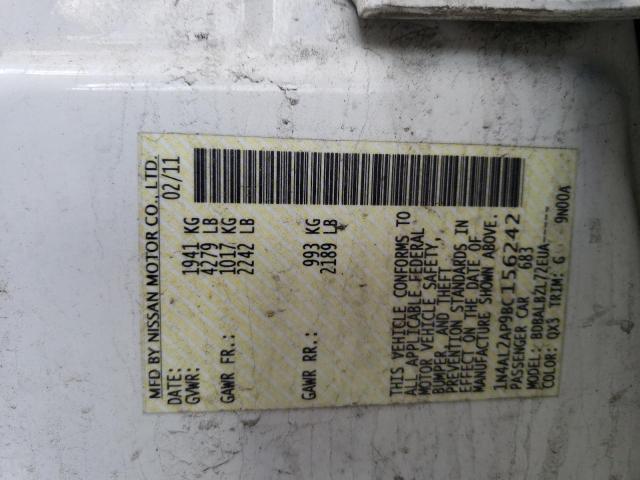 Photo 10 from auction – 2011 NISSAN ALTIMA BAS with VIN 1N4AL2AP9BC156242