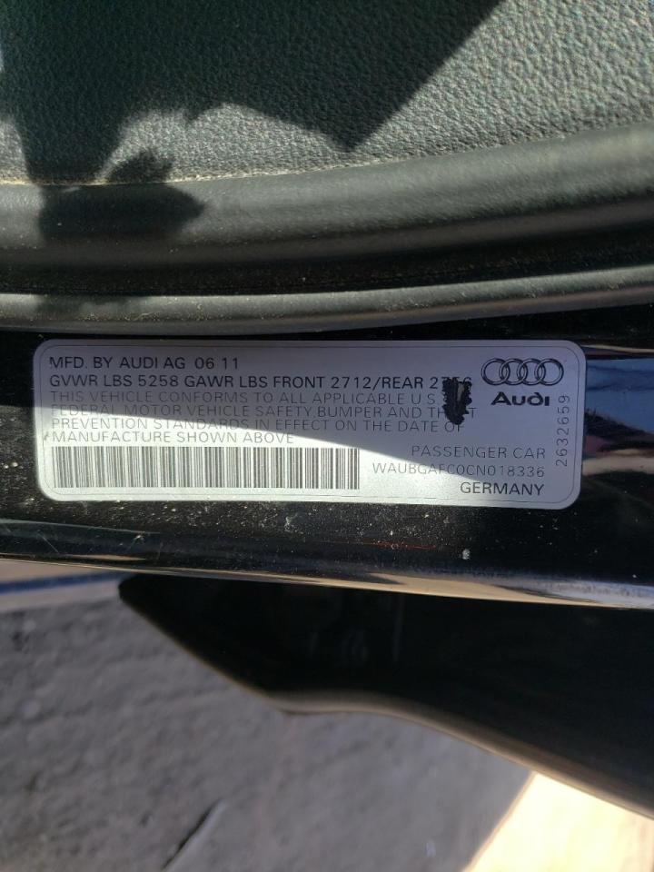 Photo 10 from auction – 2012 AUDI A6 with VIN WAUBGAFC0CN018336