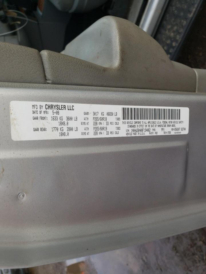 Photo 10 from auction – 2008 CHRYSLER ASPEN LIMI with VIN 1A8HW58N08F154062