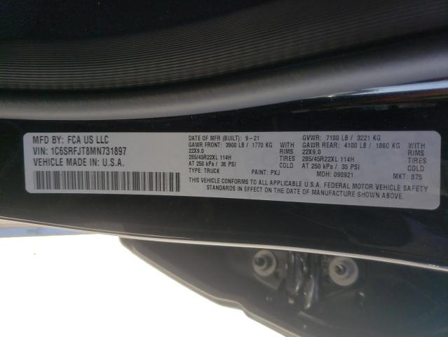 Photo 10 from auction – 2021 RAM 1500 LARAM with VIN 1C6SRFJT8MN731897