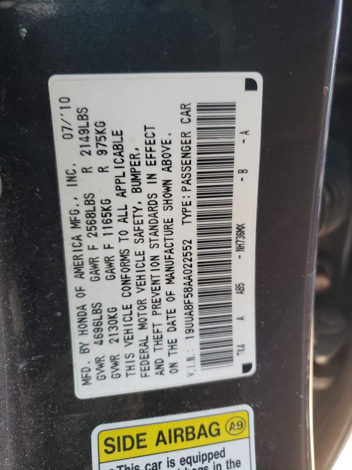 Photo 10 from auction – 2010 ACURA TL with VIN 19UUA8F58AA022552