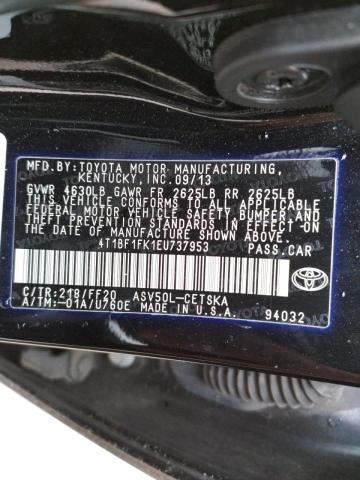 Photo 10 from auction – 2014 TOYOTA CAMRY L with VIN 4T1BF1FK1EU737953