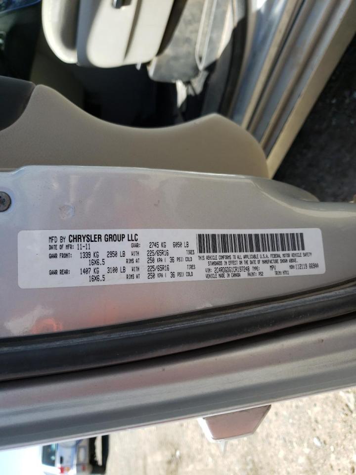 Photo 10 from auction – 2012 DODGE GRAND CARA with VIN 2C4RDGDG1CR197248
