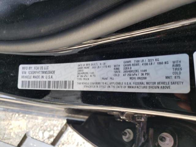 Photo 10 from auction – 2021 RAM 1500 LIMIT with VIN 1C6SRFHT7MN538436