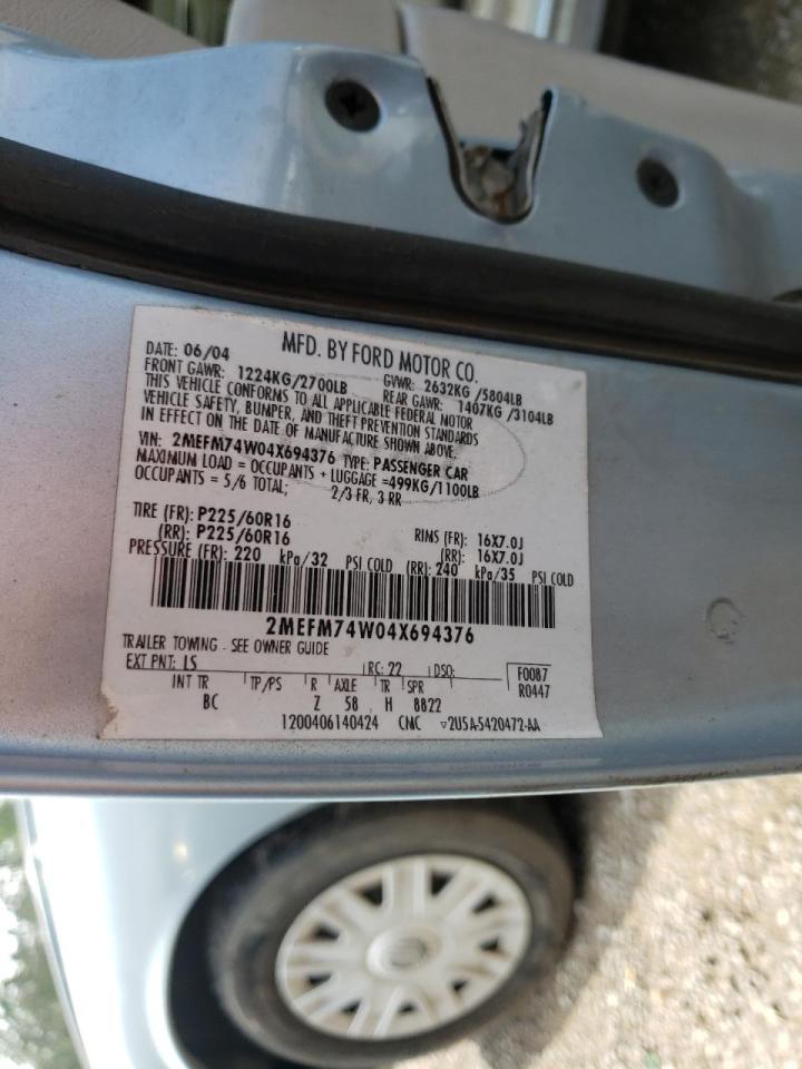Photo 10 from auction – 2004 MERCURY GRAND MARQ with VIN 2MEFM74W04X694376