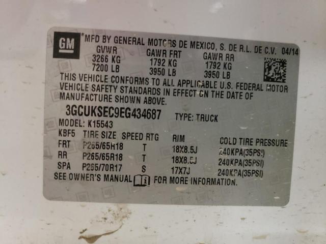 Photo 10 from auction – 2014 CHEVROLET SILVERADO with VIN 3GCUKSEC9EG434687