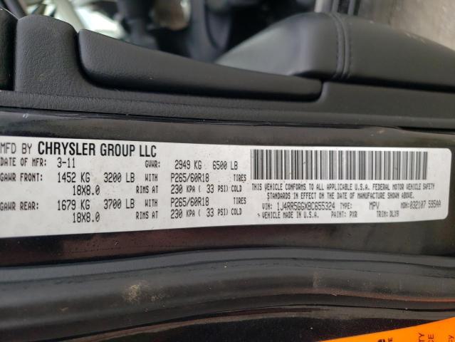 Photo 10 from auction – 2011 JEEP GRAND CHER with VIN 1J4RR5GGXBC655324