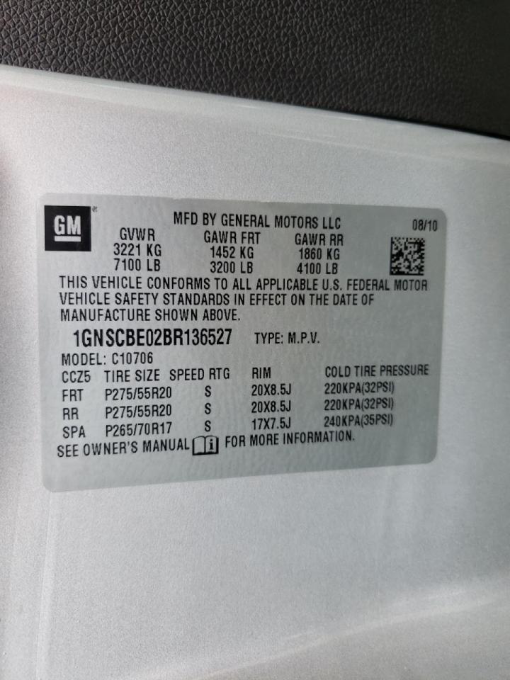 Photo 10 from auction – 2011 CHEVROLET TAHOE C150 with VIN 1GNSCBE02BR136527