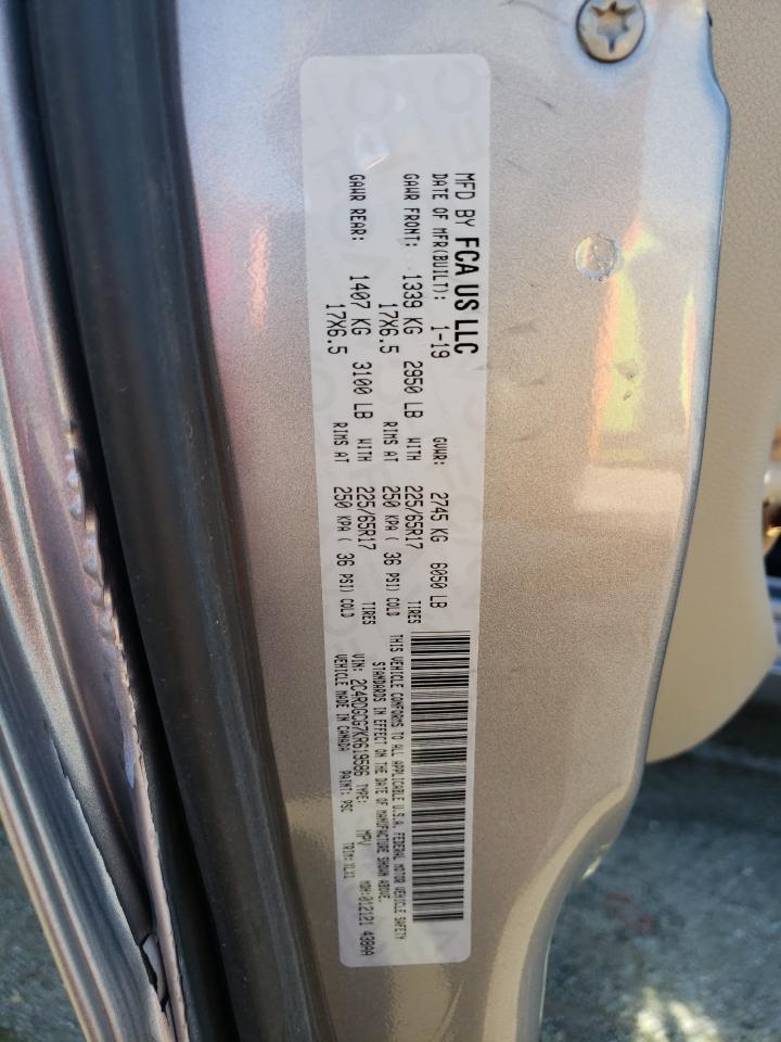 Photo 10 from auction – 2019 DODGE GRAND CARA with VIN 2C4RDGCG7KR619586