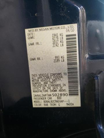 Photo 10 from auction – 2010 NISSAN ALTIMA BAS with VIN 1N4AL2AP7AN502890