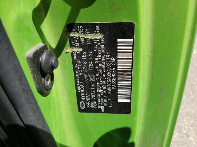 Photo 10 from auction – 2012 HYUNDAI VELOSTER with VIN KMHTC6AD3CU031194