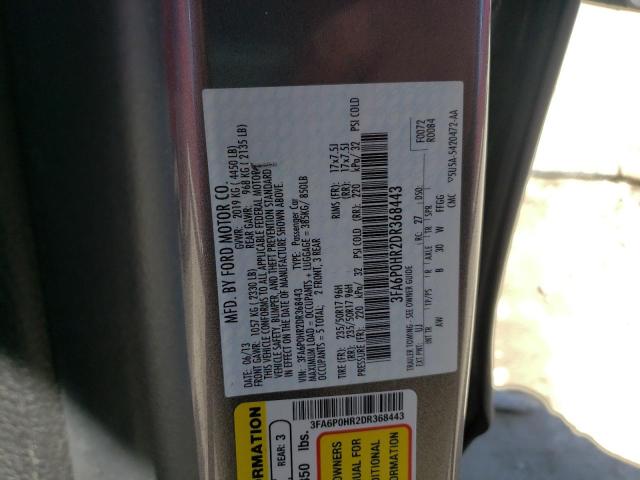 Photo 10 from auction – 2013 FORD FUSION SE with VIN 3FA6P0HR2DR368443