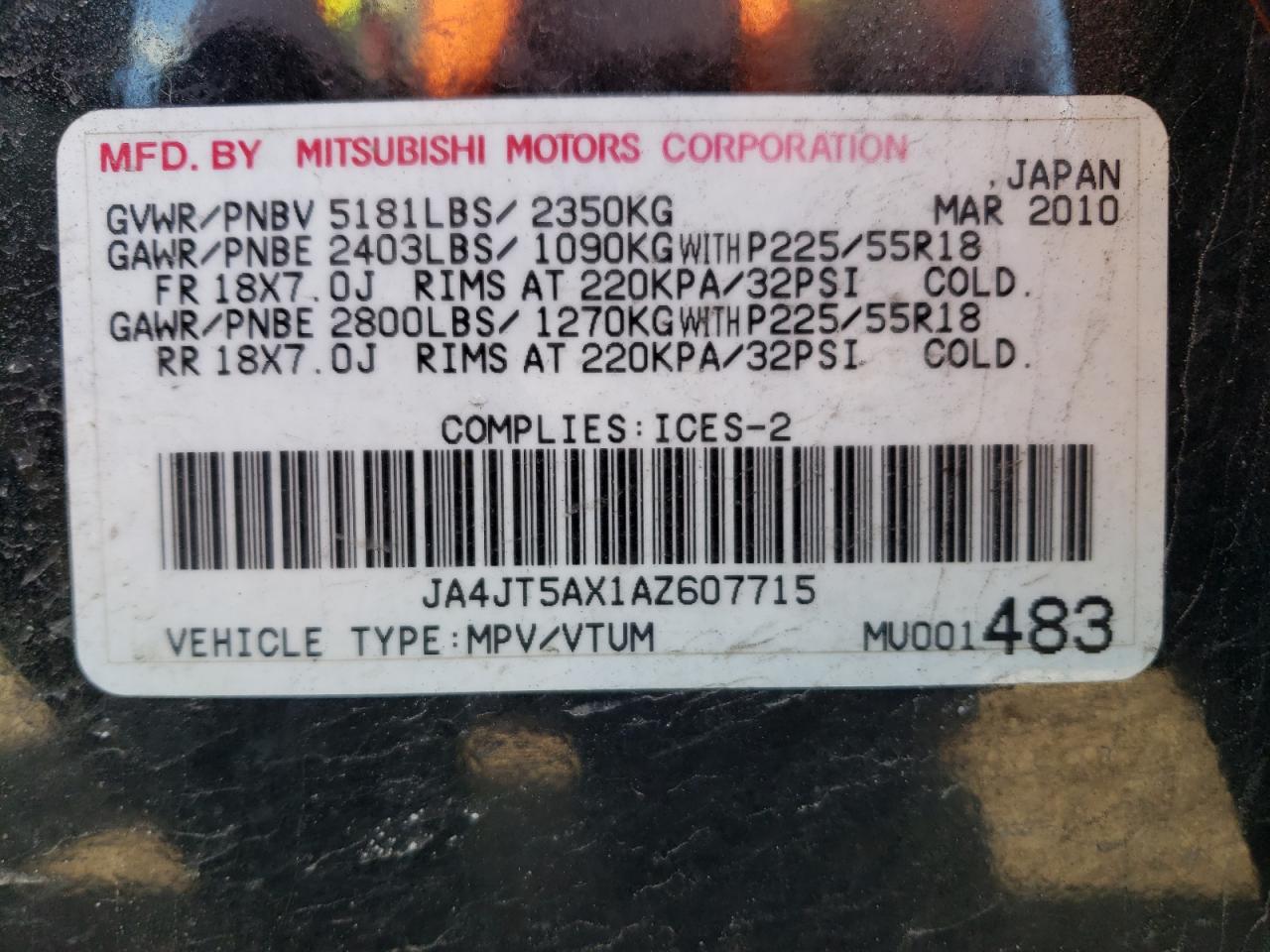 Photo 10 from auction – 2010 MITSUBISHI OUTLANDER with VIN JA4JT5AX1AZ607715