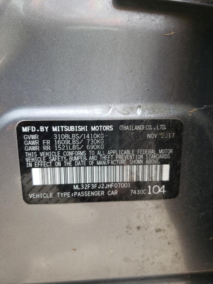 Photo 10 from auction – 2018 MITSUBISHI MIRAGE G4 with VIN ML32F3FJ2JHF07001