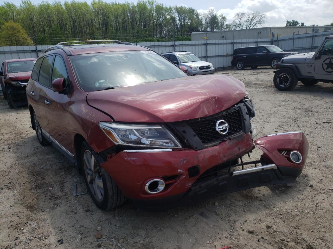 NISSAN PATHFINDER 2015 with VIN 5N1AR2MN4FC616346 - Photo from auction