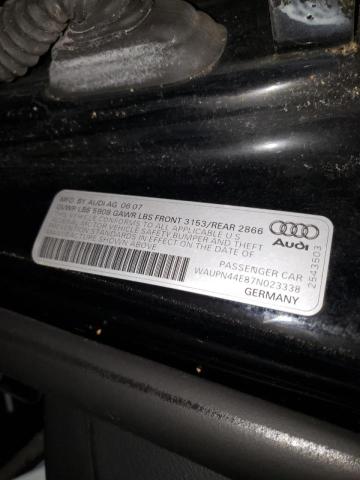Photo 10 from auction – 2007 AUDI S8 QUATTRO with VIN WAUPN44E87N023338