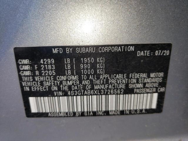 Photo 10 from auction – 2020 SUBARU IMPREZA with VIN 4S3GTAB6XL3726562