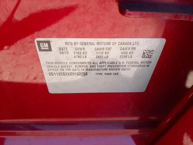 Photo 10 from auction – 2014 CHEVROLET IMPALA LT with VIN 2G1125S3XE9102950
