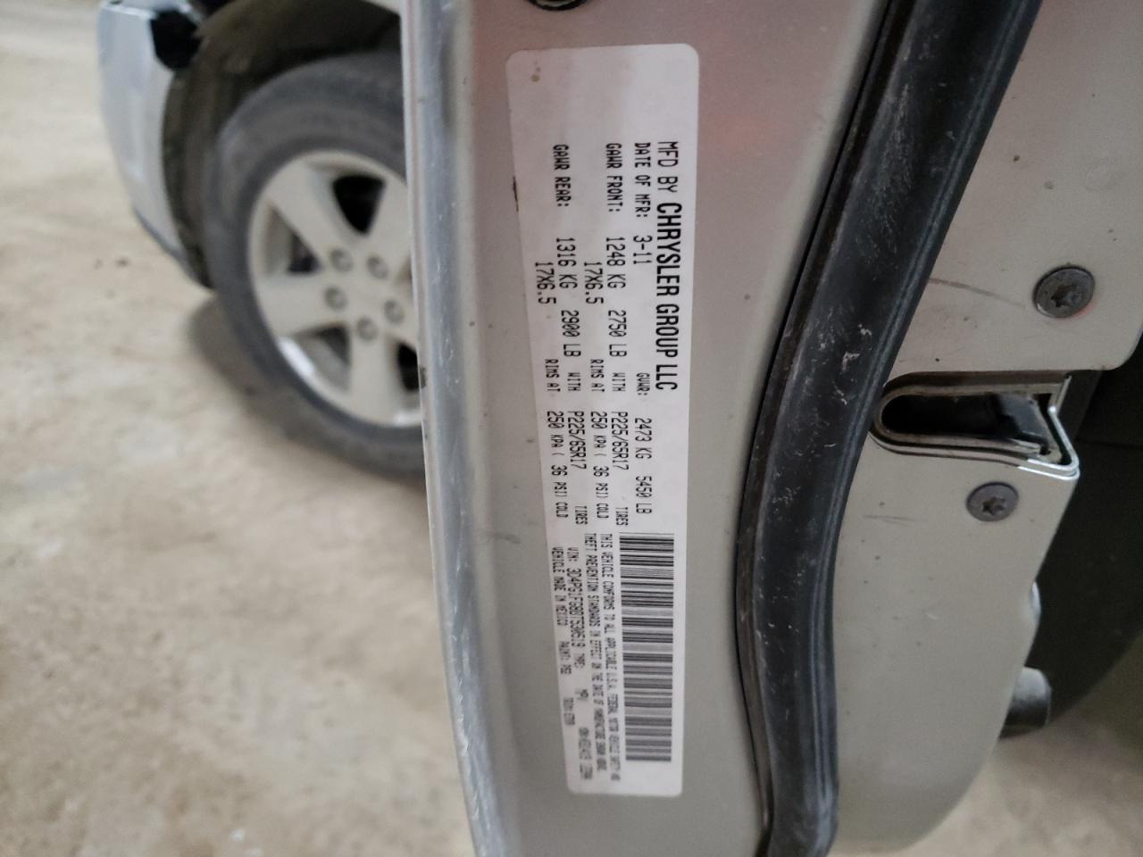 Photo 10 from auction – 2011 DODGE JOURNEY MA with VIN 3D4PG1FG8BT530519