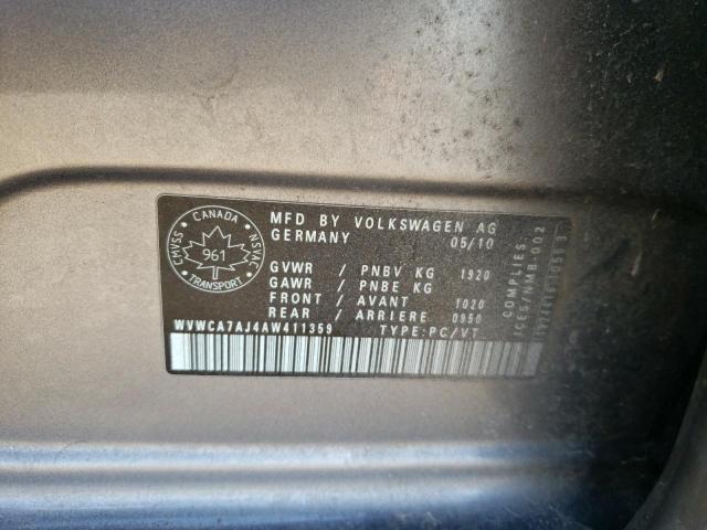 Photo 10 from auction – 2010 VOLKSWAGEN GOLF with VIN WVWCA7AJ4AW411359