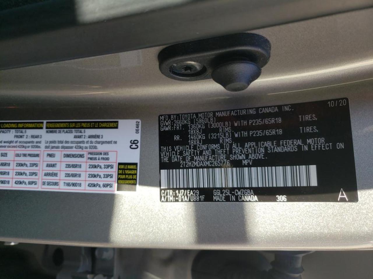 Photo 10 from auction – 2021 LEXUS RX 350 with VIN 2T2HZMDAXMC265776
