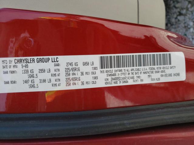 Photo 10 from auction – 2010 CHRYSLER TOWN & COU with VIN 2A4RR5D1XAR141446