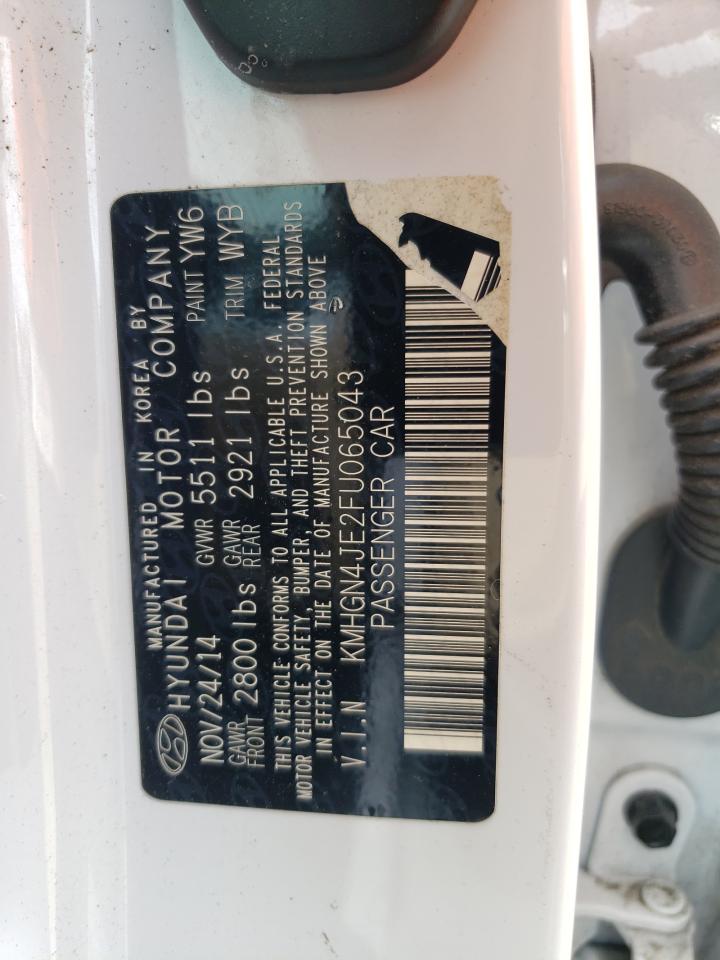 Photo 10 from auction – 2015 HYUNDAI GENESIS 3. with VIN KMHGN4JE2FU065043