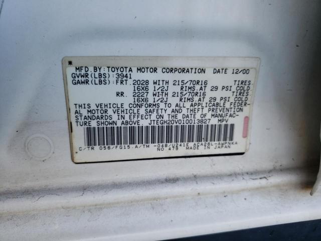Photo 10 from auction – 2001 TOYOTA RAV4 with VIN JTEGH20V010013827