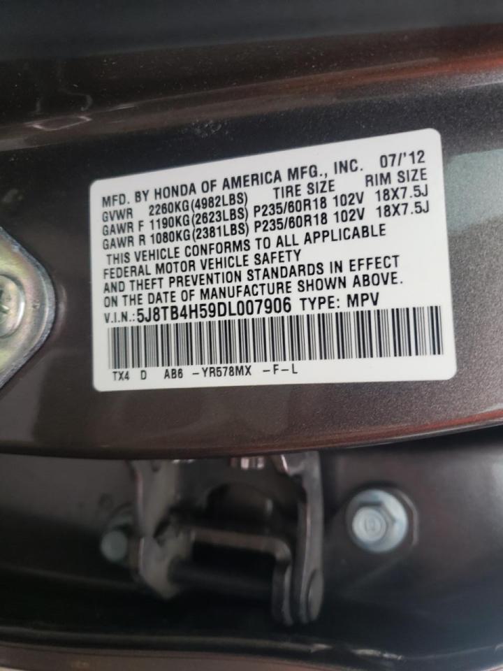 Photo 10 from auction – 2013 ACURA RDX TECHNO with VIN 5J8TB4H59DL007906