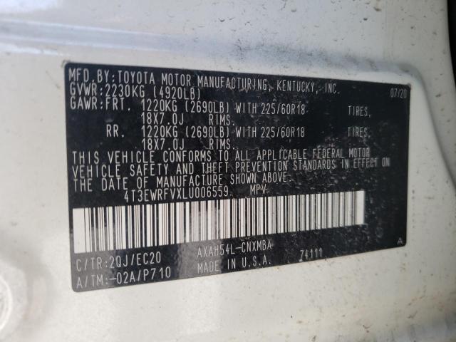 Photo 10 from auction – 2020 TOYOTA RAV4 XSE with VIN 4T3EWRFVXLU006559