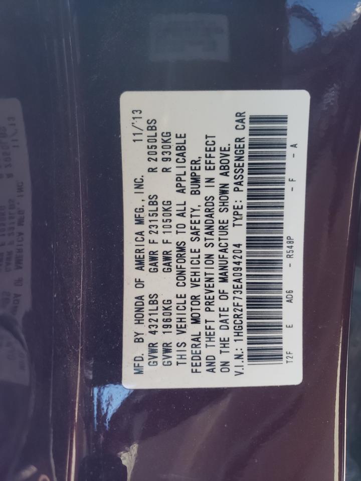 Photo 10 from auction – 2014 HONDA ACCORD EX with VIN 1HGCR2F73EA094204