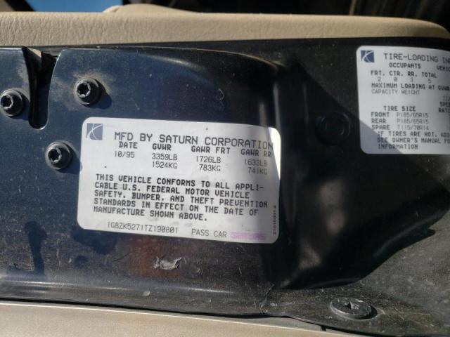 Photo 10 from auction – 1996 SATURN SL2 with VIN 1G8ZK5271TZ190801