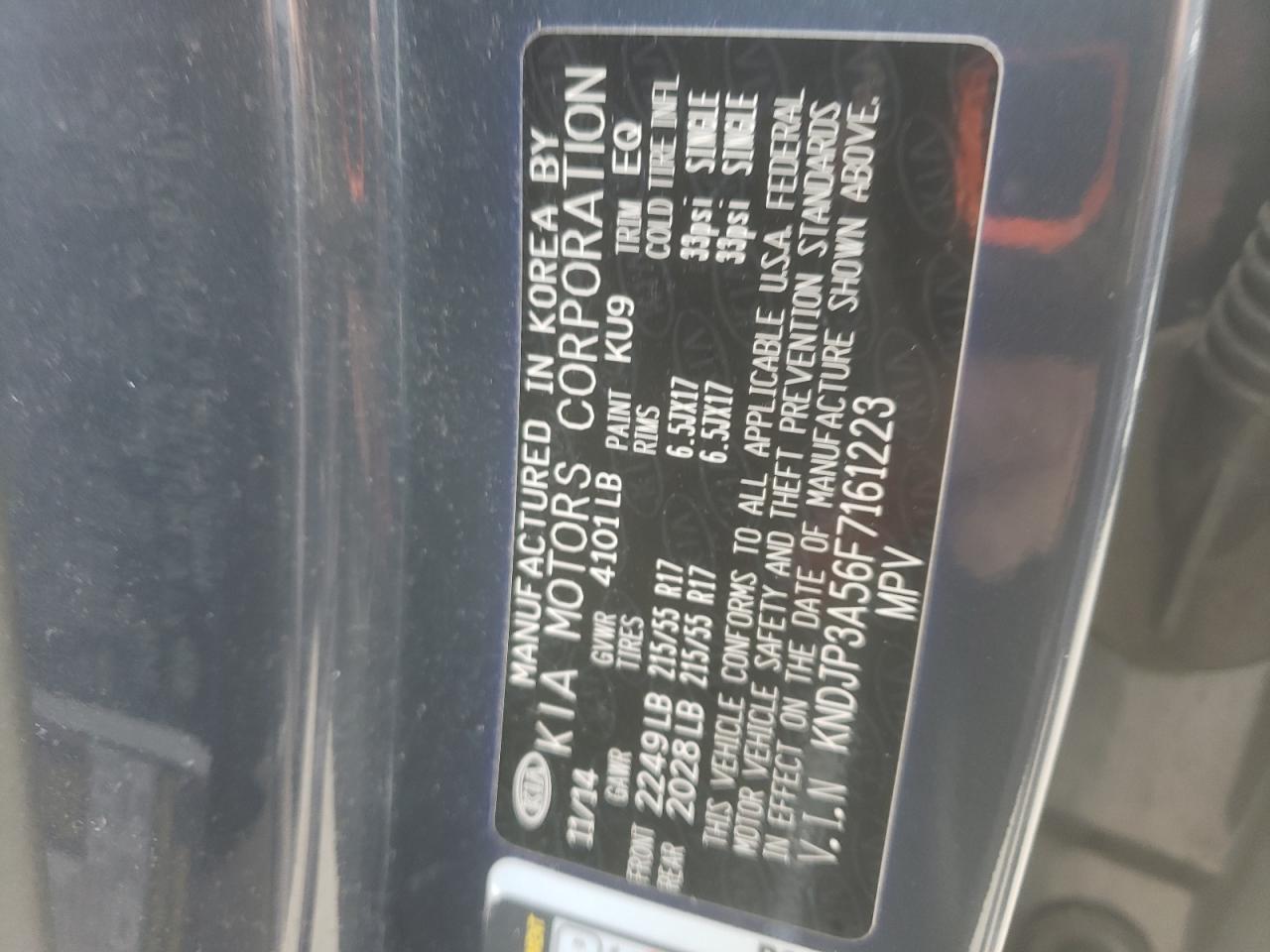 Photo 10 from auction – 2015 KIA SOUL + with VIN KNDJP3A56F7161223