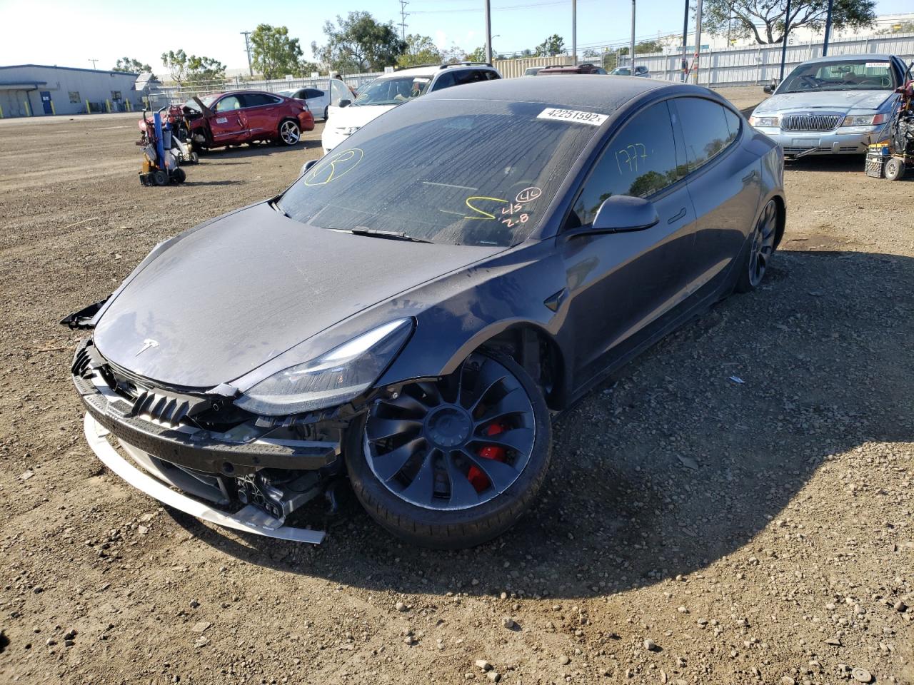 Photo 2 from auction – 2022 TESLA MODEL 3 with VIN 5YJ3E1EC1NF156161