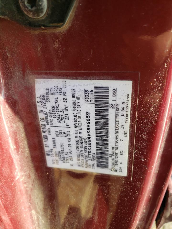 Photo 10 from auction – 1997 FORD F150 with VIN 1FTDX18W4VKB96659