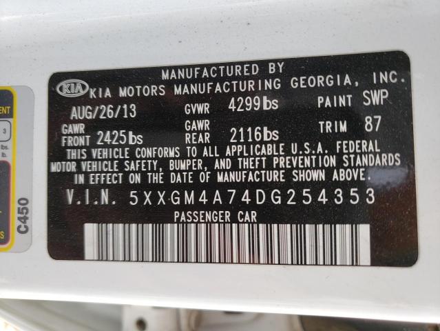 Photo 10 from auction – 2013 KIA OPTIMA LX with VIN 5XXGM4A74DG254353