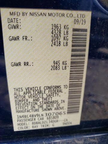 Photo 1 from auction – 2020 NISSAN ALTIMA S with VIN 1N4BL4BV9LN307065