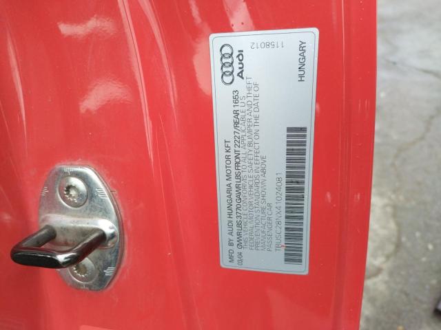 Photo 10 from auction – 2004 AUDI TT with VIN TRUSC28NX41024081