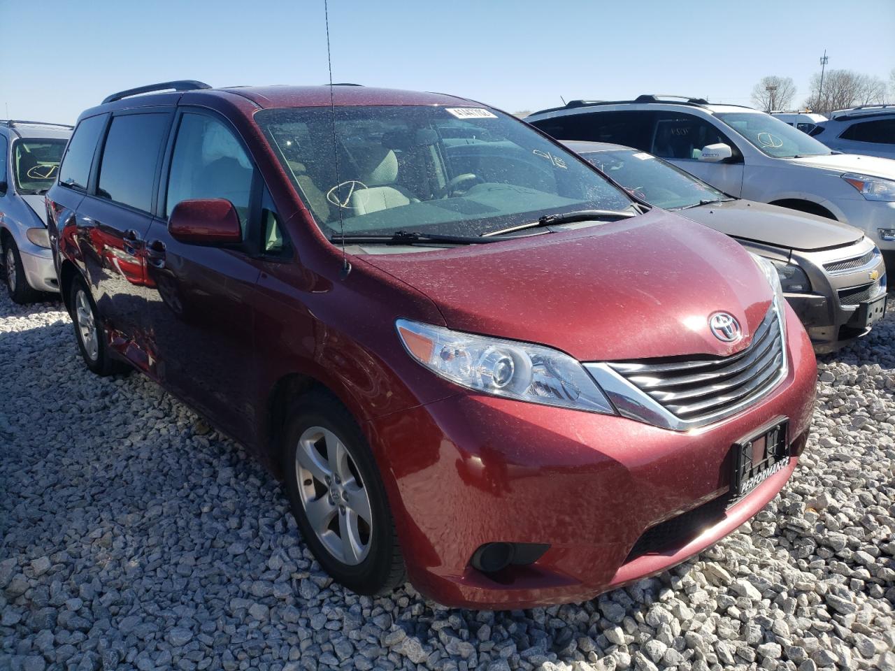 TOYOTA SIENNA LE 2014 with VIN 5TDKK3DC6ES478131 - Photo from auction