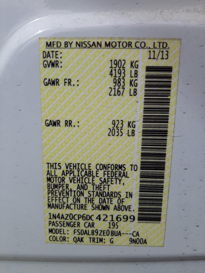 Photo 10 from auction – 2013 NISSAN LEAF S with VIN 1N4AZ0CP6DC421699
